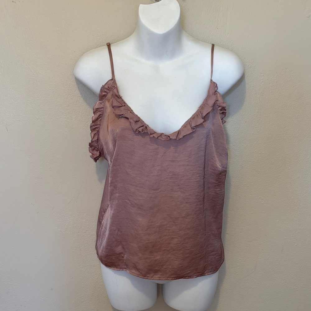 Elegant Mauve Ruffle Camisole